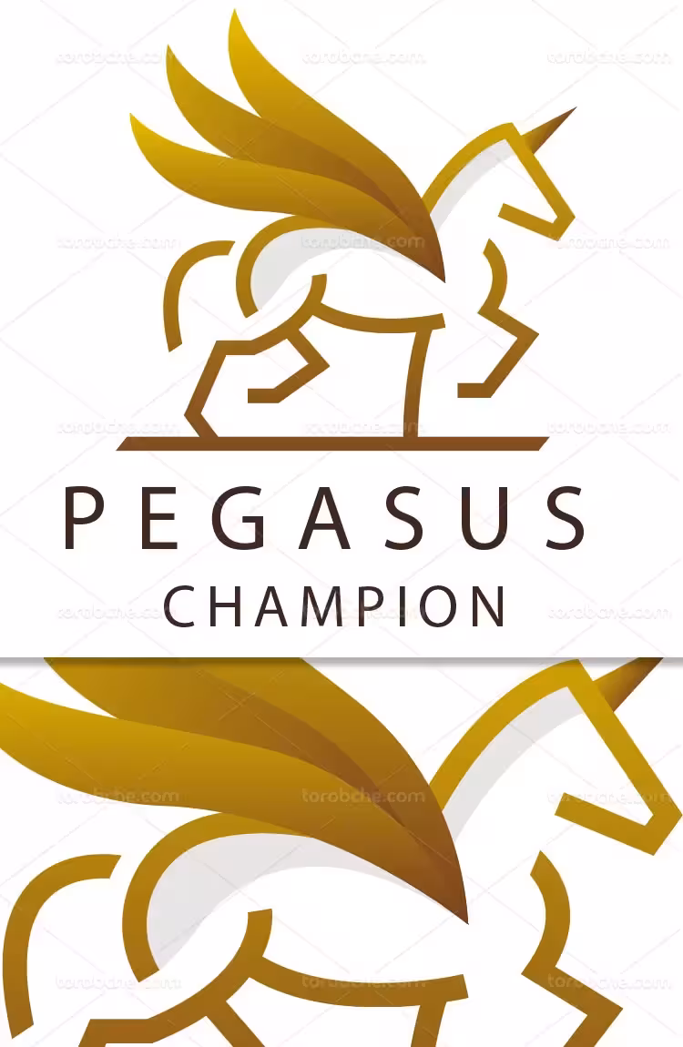 وکتور لوگوی اسب تک شاخ | گرافیک با طعم تربچه