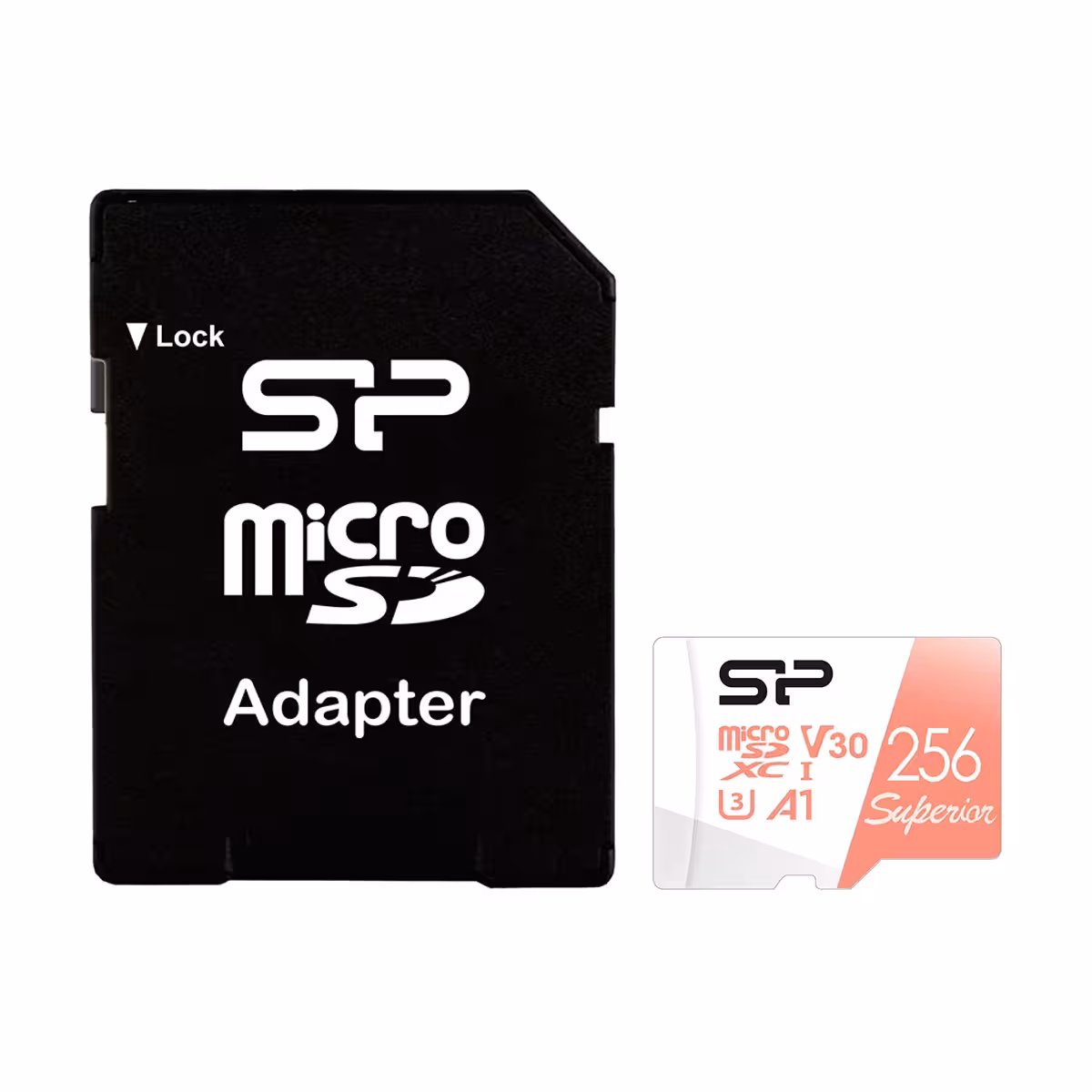 کارت حافظه microSDXC سیلیکون پاور مدل Superior A1 V30 استاندارد UHS-I سرعت 100MBps ظرفیت 256 گیگابایت به همراه آداپتور