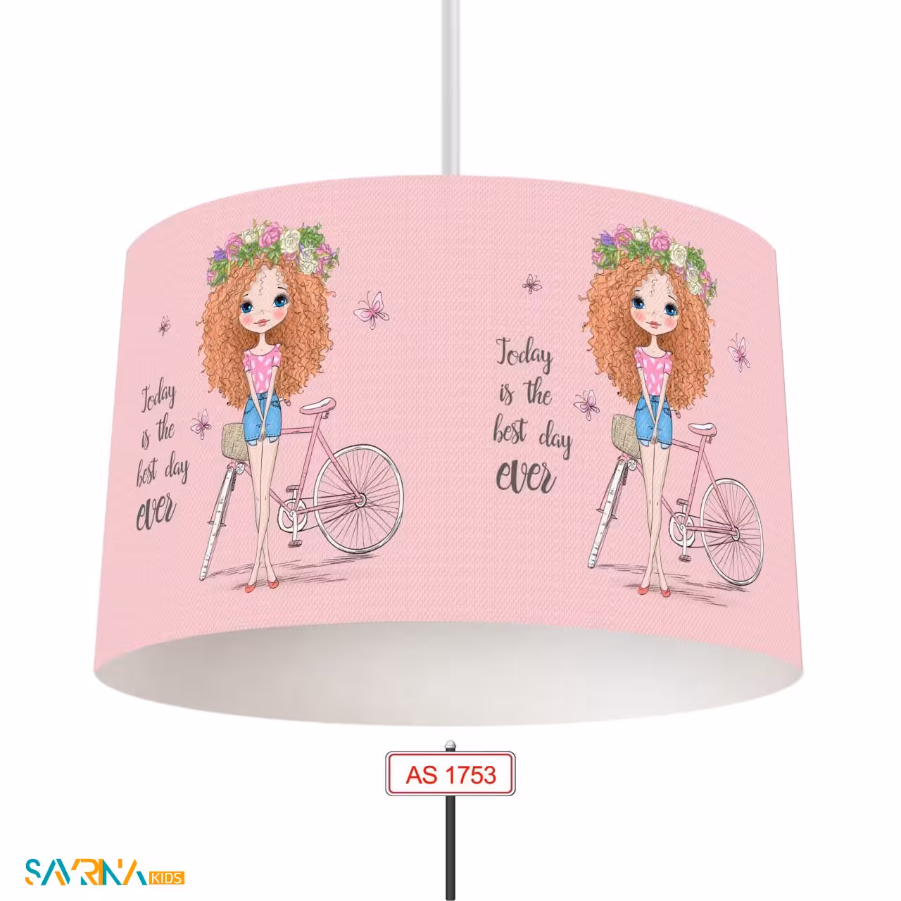 لوستر بچگانه طرح پرنسس مو فرفری کد AS1753