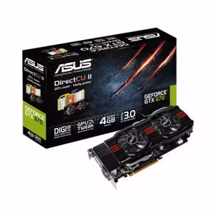کارت گرافیک ایسوس GTX 670 DirectCU II 4 GB