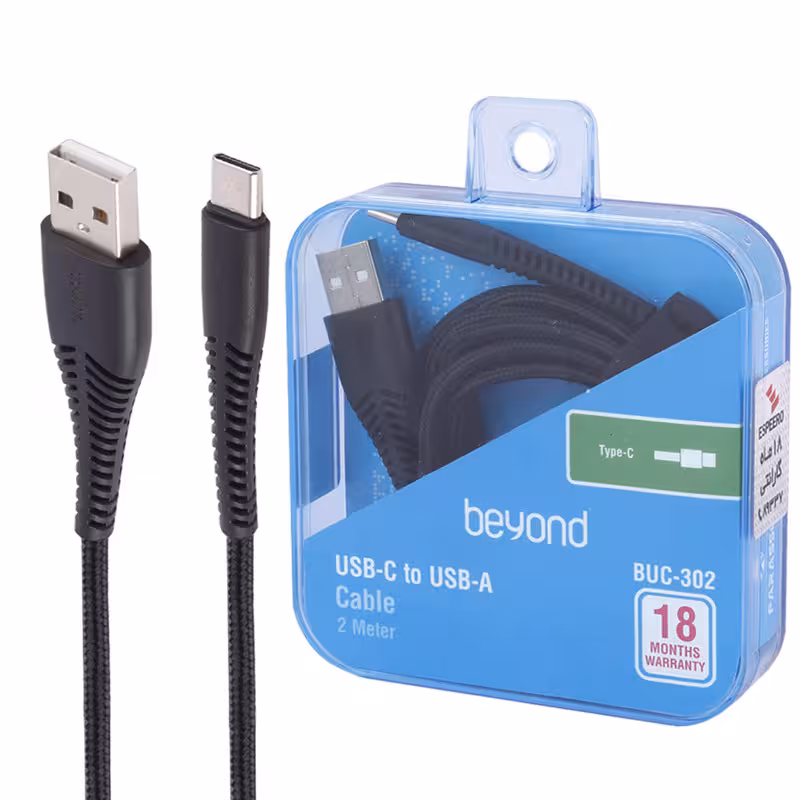 کابل تایپ سی فست شارژ Beyond BUC-302 2.1A 2m