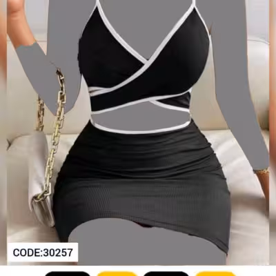 تونیک کبریتی نوار دوزی شده الین