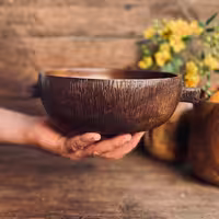 کاسه چوبی گردو کد 0367