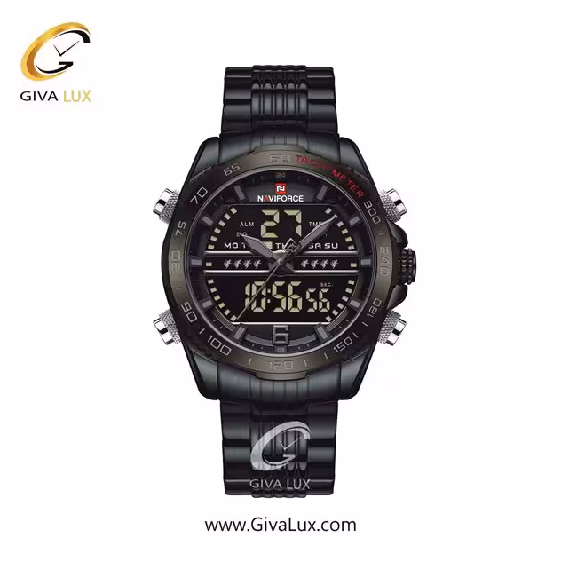 ساعت مچی مردانه بند استیل ناوی فورس (نیوی فورس) NF9195 B/B