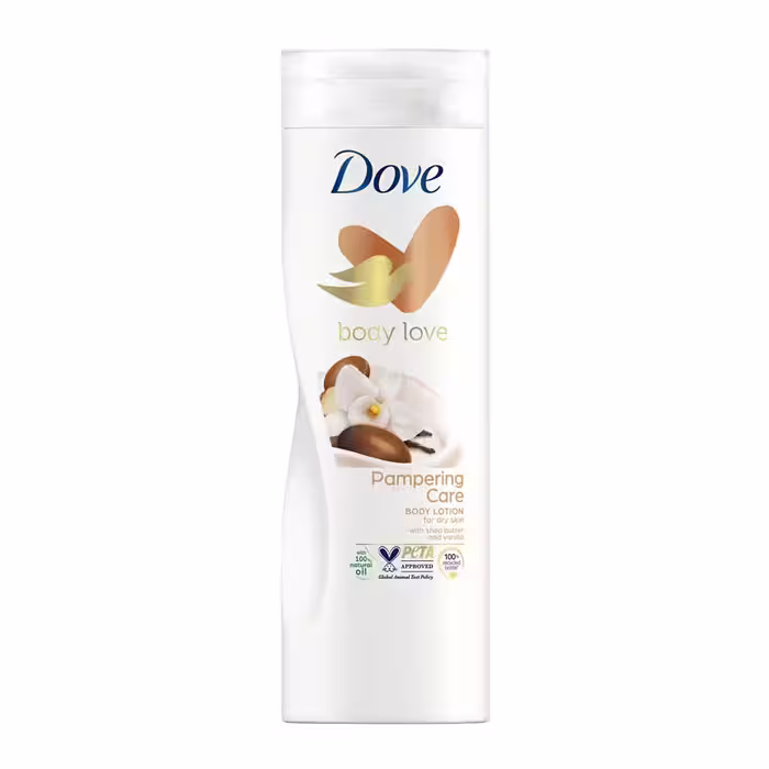 لوسیون بدن Body Love داو Dove رایحه شیباتر و وانیل مدل Pampering Care حجم 400ml