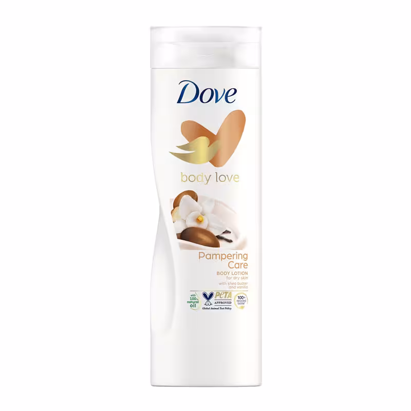 لوسیون بدن Body Love داو Dove رایحه شیباتر و وانیل مدل Pampering Care حجم 400ml
