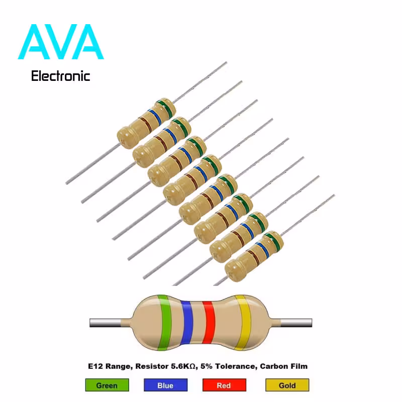 مقاومت 5٫6 کیلو اهم 2 وات 5 درصد بسته 20 تایی
