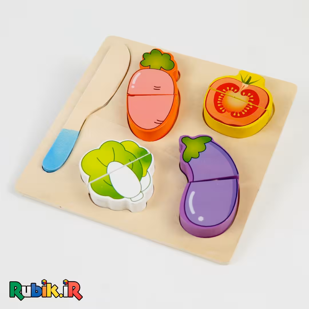 صیفیجات-جورچین 3بعدی کارد آشپزخانه چوبی