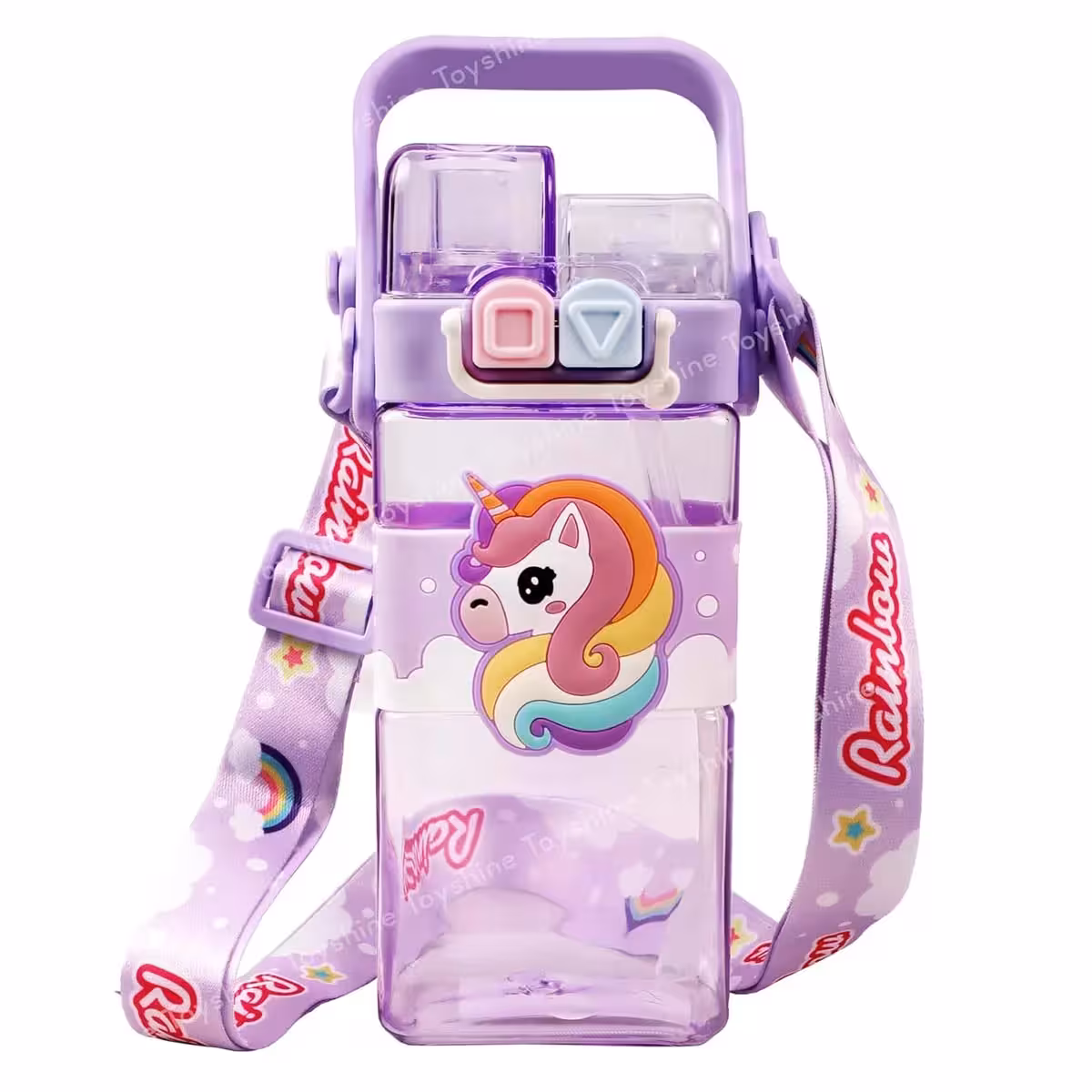 قمقمه طرح یونیکورن دوحالته نی‌دار و آسان نوش کد 338