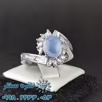 انگشتر جواهری عقیق یمنی کبود زنانه
