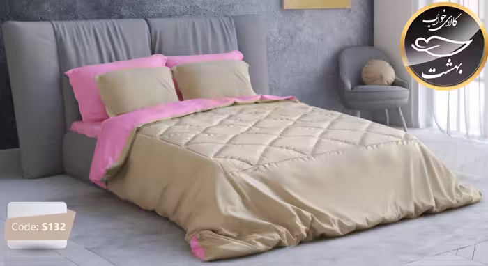 روتختی دورو تک رنگ دونفره شش تکه برند ترکسان کد S132