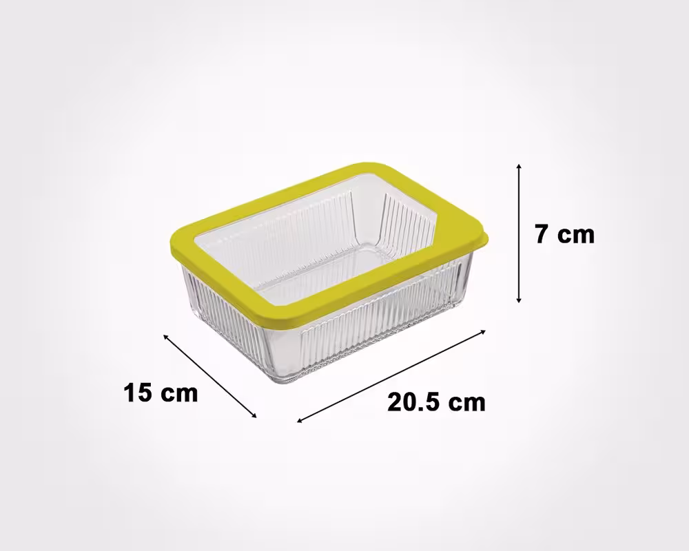 ظرف شیشه ای برند لیمون شیاردار