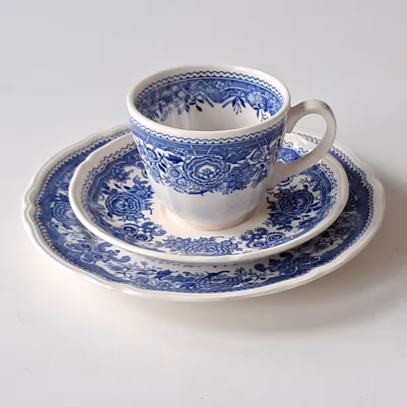 سرویس 3 پارچه فنجان، نعلبکی، و بشقاب لاکچری ویلروی اند بوخ آلمان Villeroy & Boch