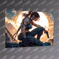 تخته شاسی طرح Lara Croft AI Art MDF-215