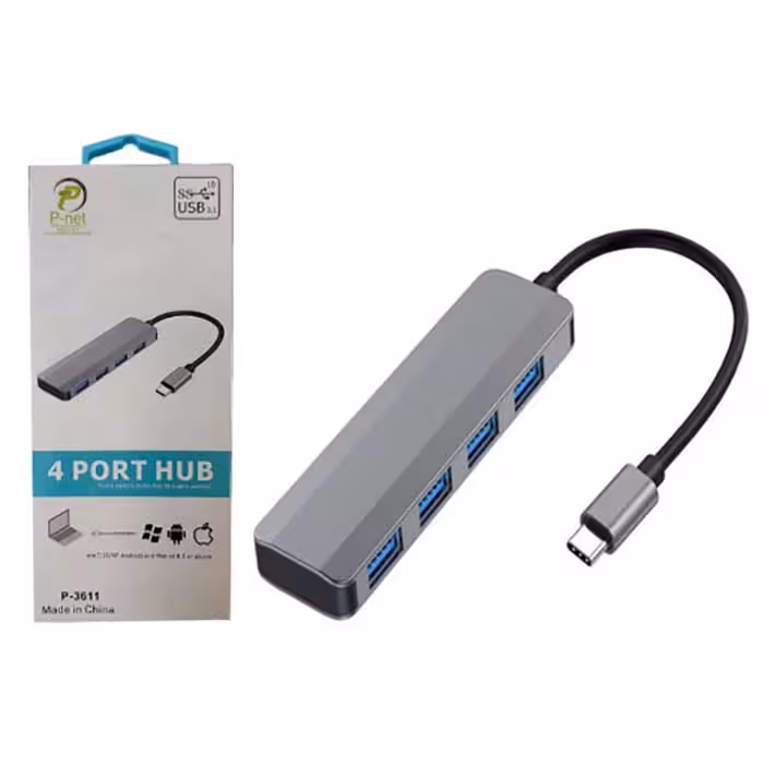 هاب 4 پورت Type-C USB3 پی نت T-3611