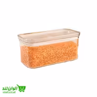 بانکه پلاستیکی مستطیل لیمون مدل رویال درب شفاف سایز 3 کد 38814