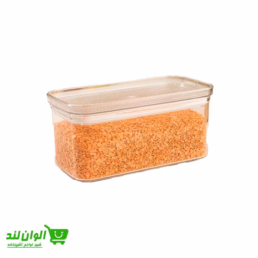 بانکه پلاستیکی مستطیل لیمون مدل رویال درب شفاف سایز 3 کد 38814