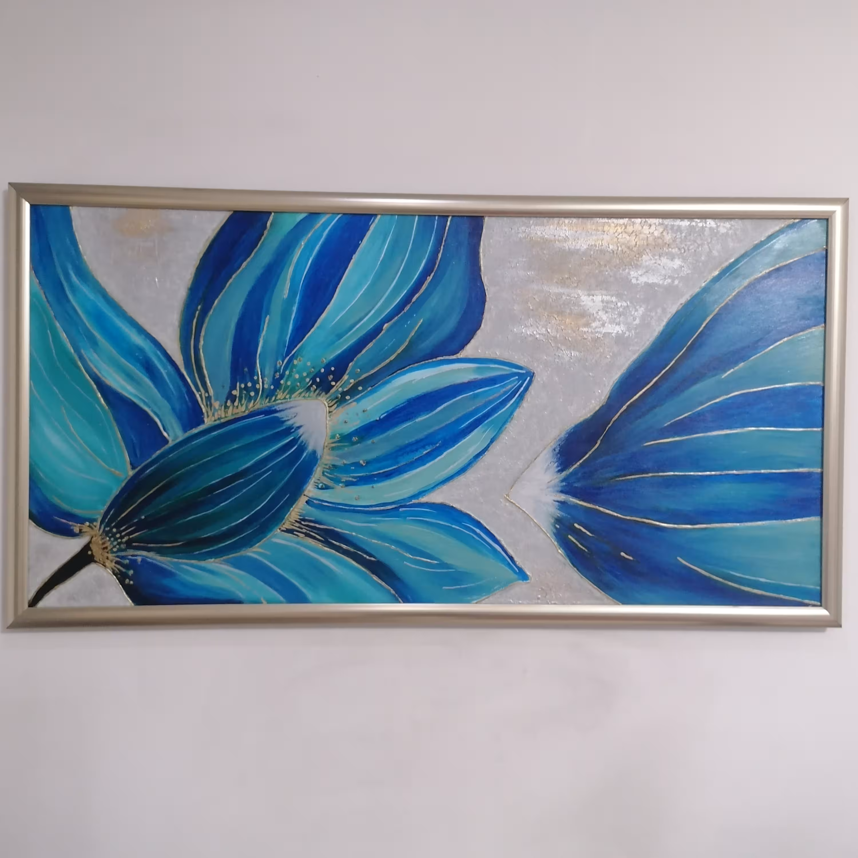 تابلو نقاشی دکوراتیو برجسته با تکنیک تکسچر و اکرلیک 