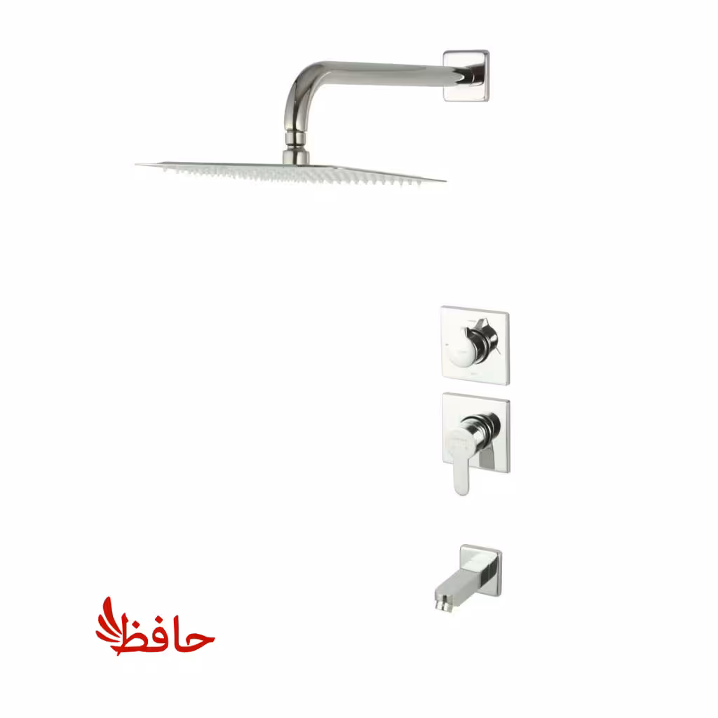 شیر حمام توکار راسان مدل ویوات فلت کروم کلاس 2