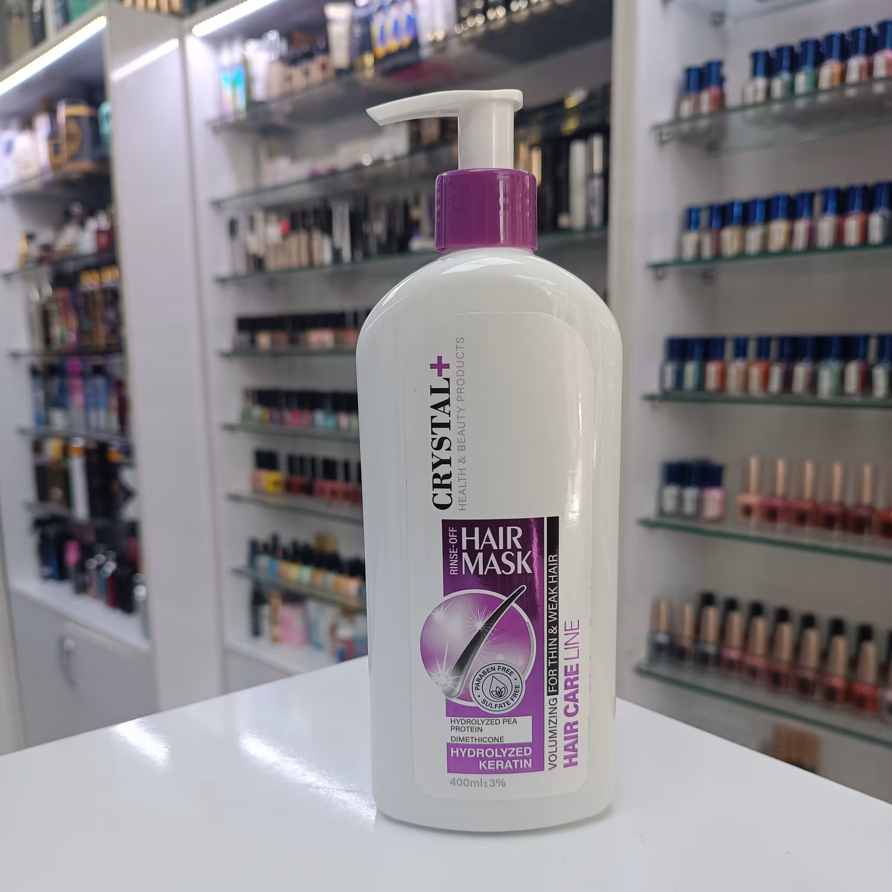 ماسک مو با ابکشی کریستال  مناسب موهای نازک و ضعیف 