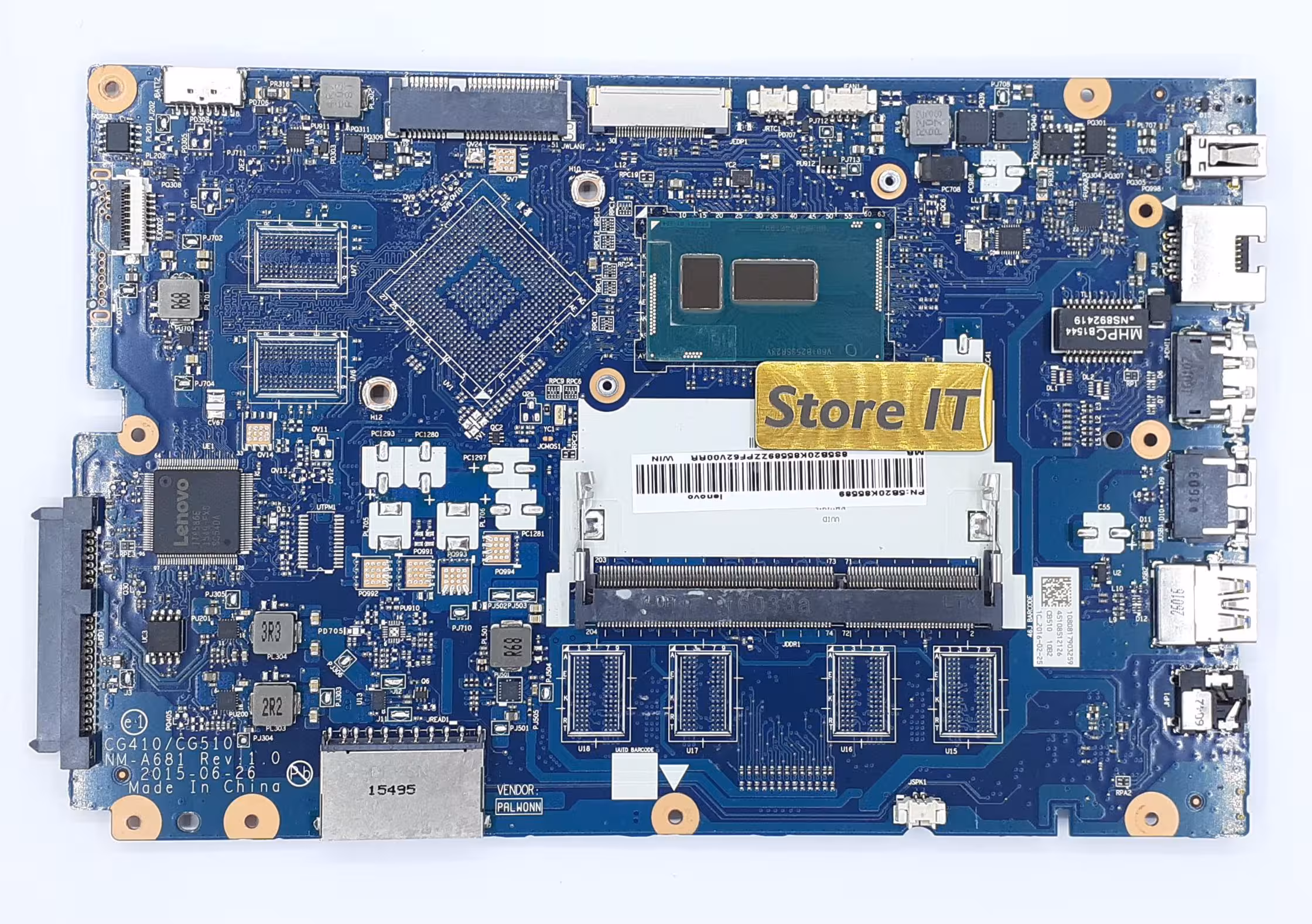 مادربرد لپ تاپ لنوو IdeaPad 100-15IBD (Nm-A681) I5-5 بدون گرافیک - فروشگاه اینترنتی استور آی تی