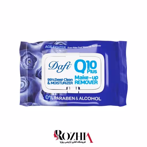 دستمال مرطوب پاک کننده آرایش دافی مدل Q10 طرح میوه بلوبری
