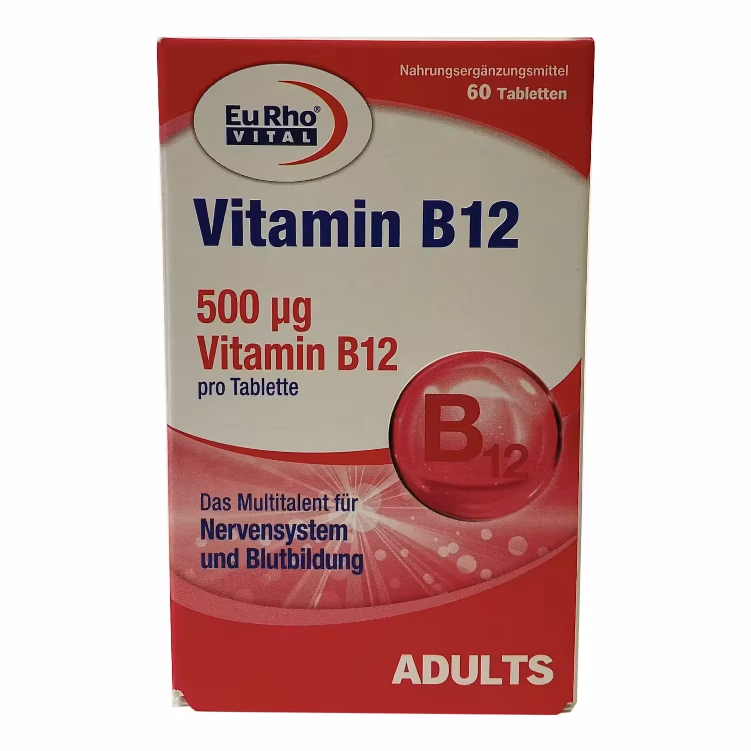 یوروویتال ویتامین ب12 /500 قرص/جعبه ای