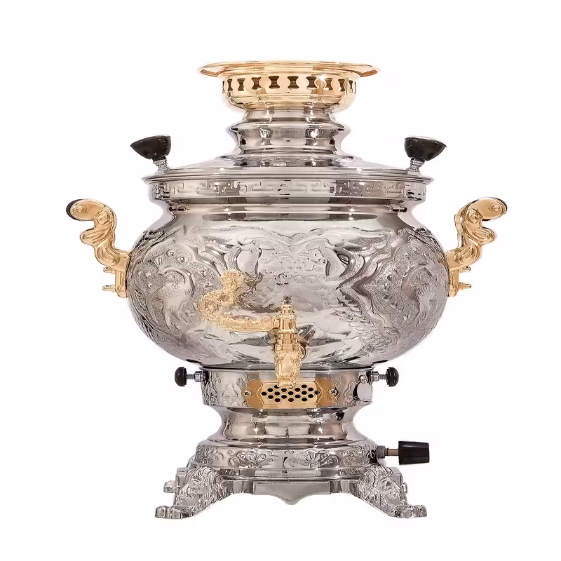 سماور گازی طاووس مدل 3-118 گنجایش 6 لیتر