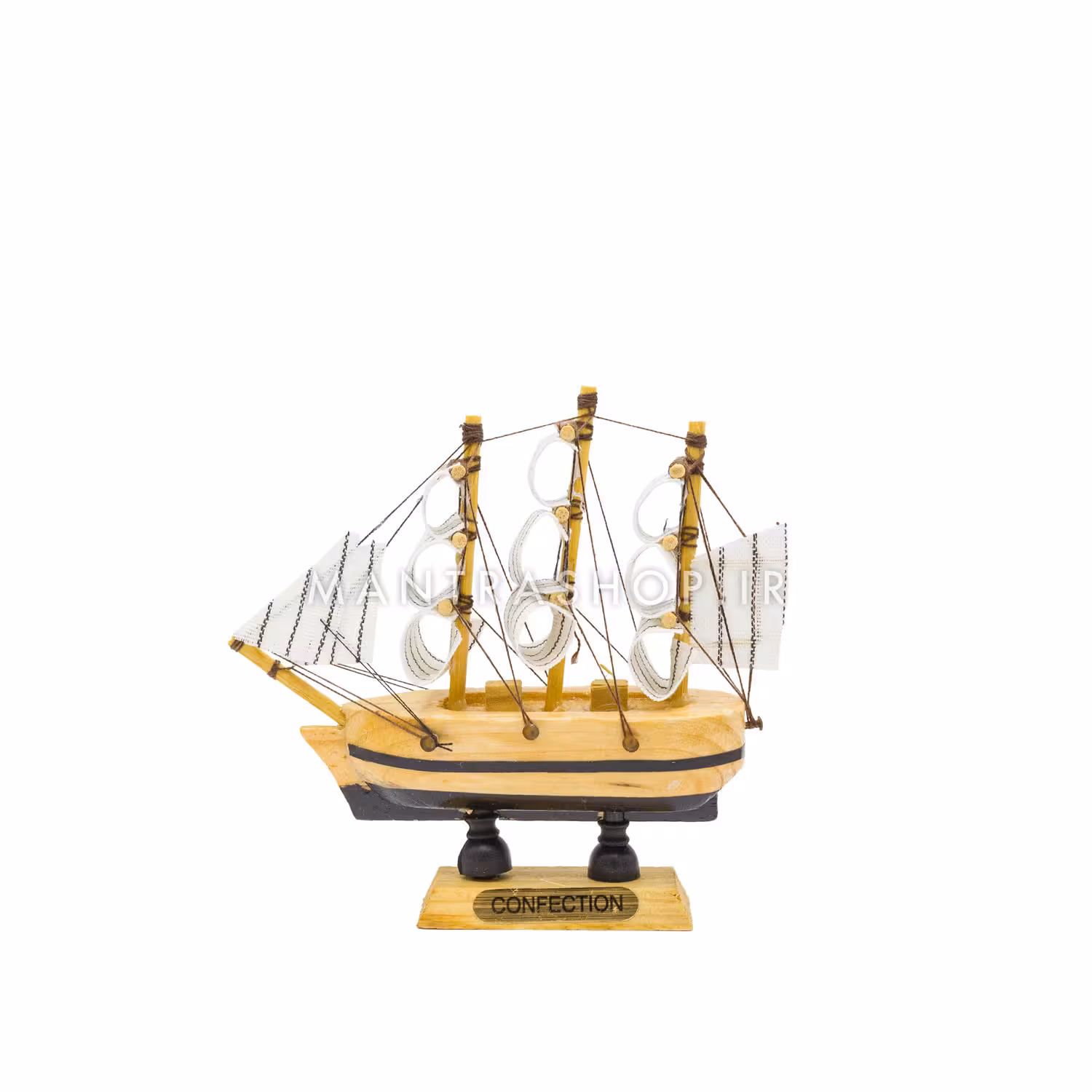 کشتی برکت (کشتی فنگشویی) دست ساز چوبی سایز 1 کد 263