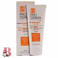 کرم ضد آفتاب بژ روشن پرودرما SPF 50 مدل Oil Free حجم 40 میلی لیتر | PRODERMA SPF 50 SUNSCREEN OILY & ACNEIC SKIN LIGHT BEIGE 40 ML