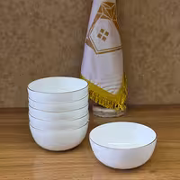 کاسه ماست خوری لب طلا، 6 عددی، برند گلدن اوپال