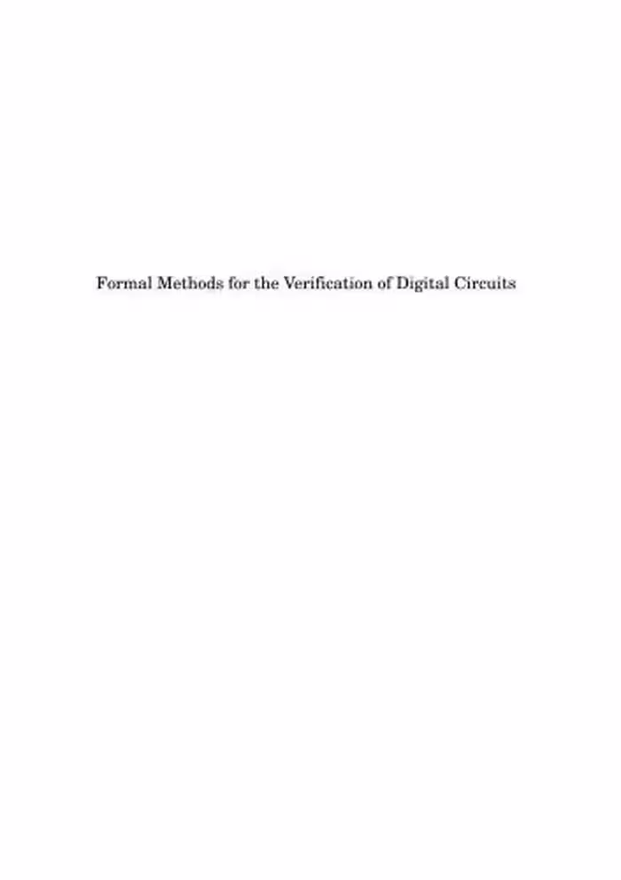 خرید و دانلود نسخه کامل کتاب Formal Methods for the Verification of Digital Circuits