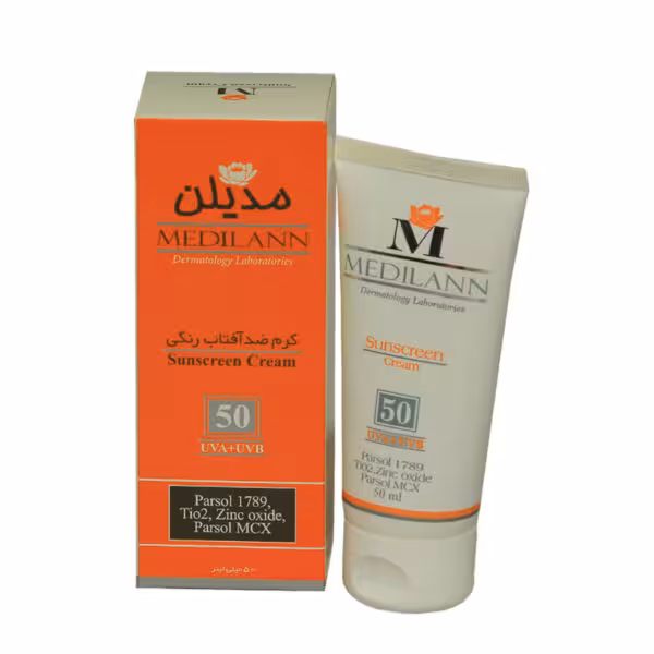 کرم ضدآفتاب رنگی SPF 50 مدیلن