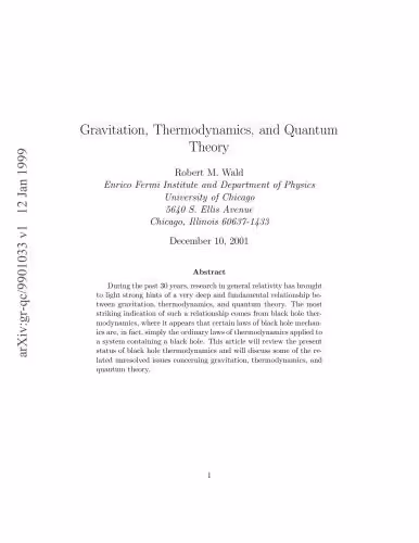 خرید و دانلود نسخه کامل کتاب Gravitation, Thermodynamics and Quantum Theory