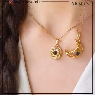 گردنبند ست صدزبان لاو طلایی کد0095