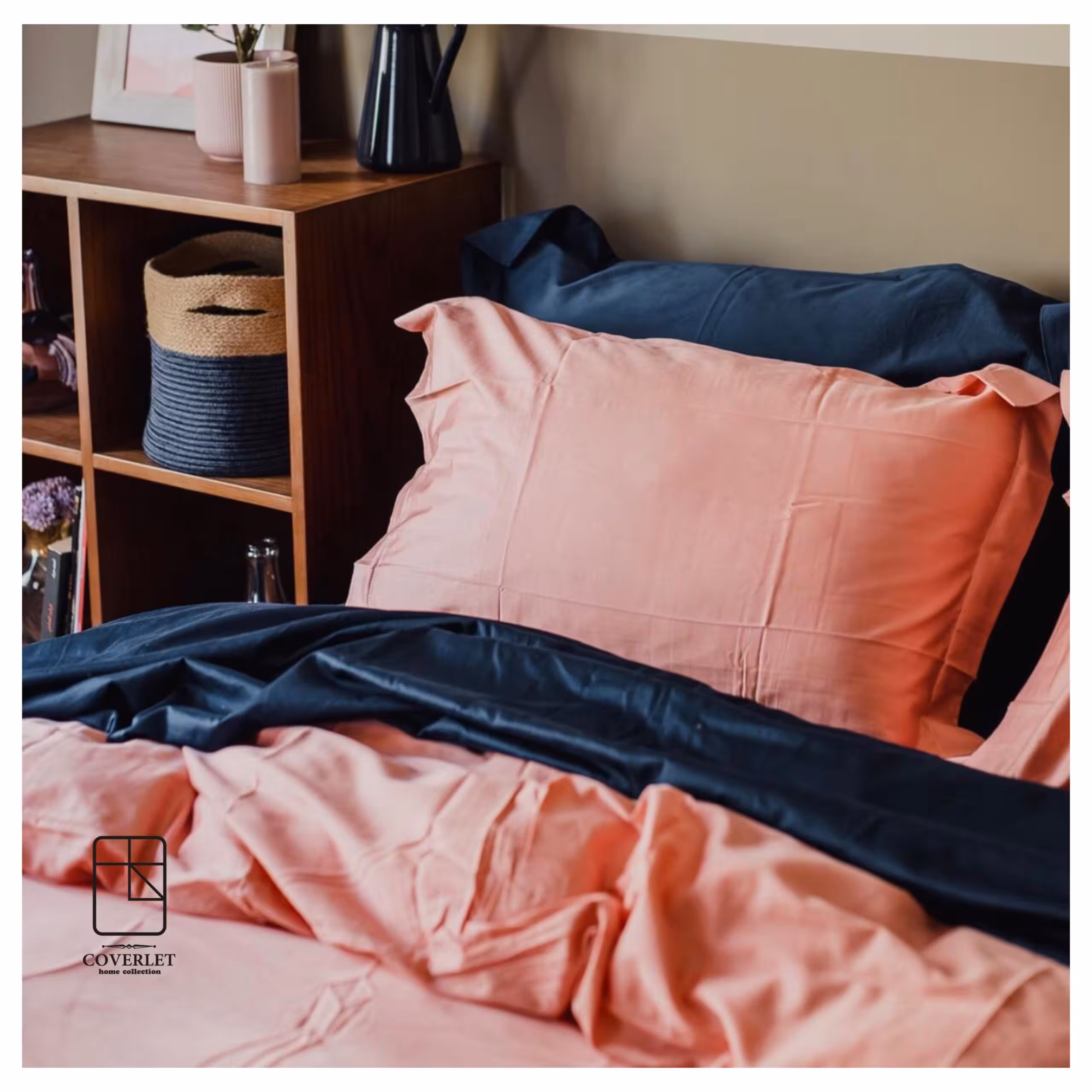 روتختی سرمه‌ای گل‌بهی ساده کاوری