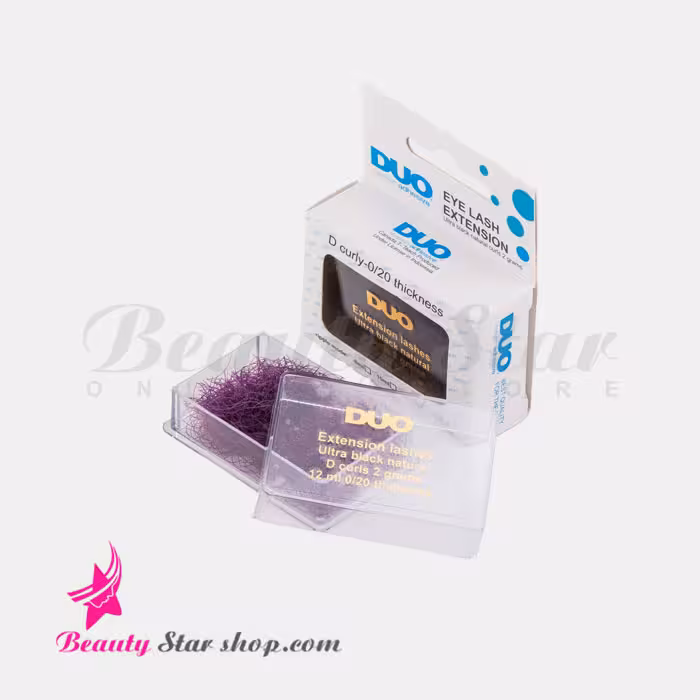 مژه مصنوعی رنگی کلاسیک بنفش دوو سایز 10 میل