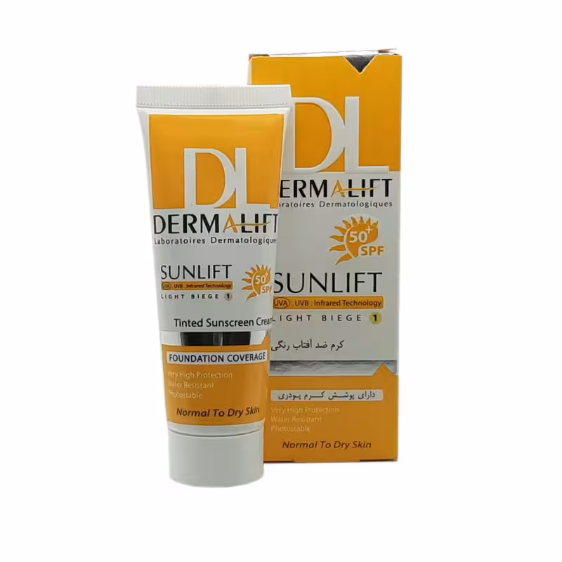 ضدآفتاب پوست خشک شماره 1 spf50 درمالیفت