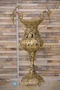 گلدان برنزی کاپ دسته گندمی
