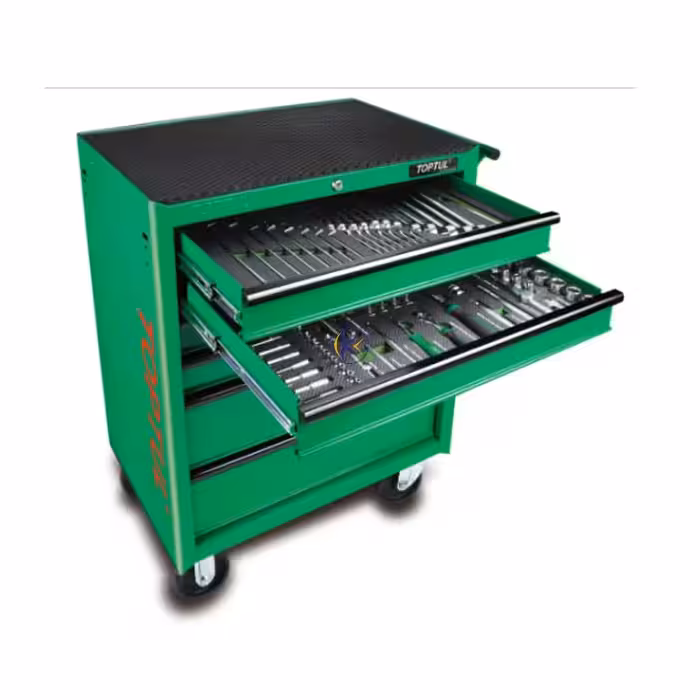 جعبه ابزار 6 کشویی چرخ دار 208 پارچه مدل GE-20815 تاپ تول Toptul