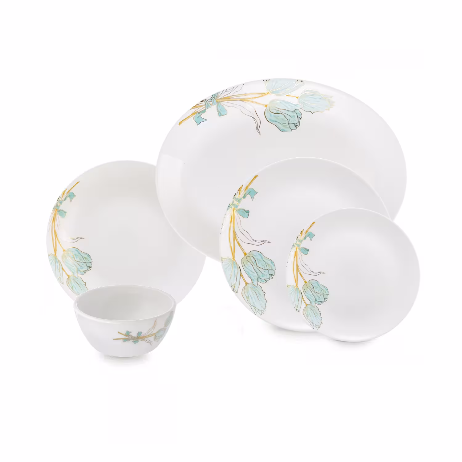 سرویس غذاخوری 25 پارچه اوپال هومیت طرح دانژه آبی