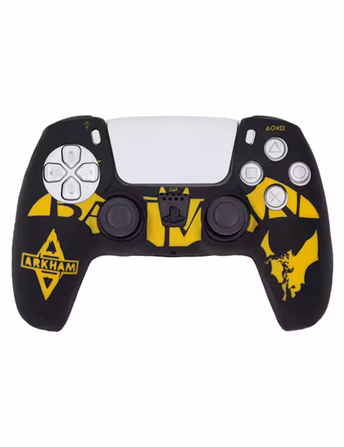 روکش محافظ دسته PS5 لیزری مشکی زرد طرح بتمن آرکهام