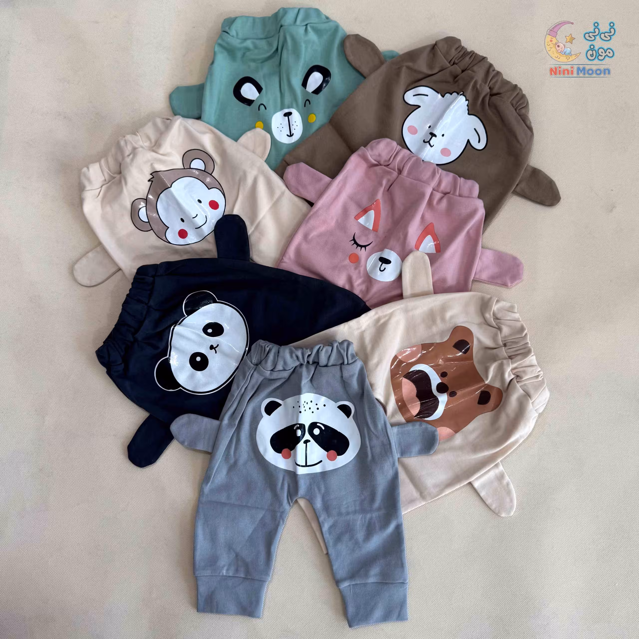 شلوار گوشدار نخی پنبه