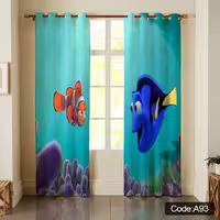 پرده پانچی مخمل چاپی پسرانه کد A 93