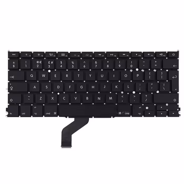 کیبورد لپ تاپ اپل MacBook Pro A1425 مشکی اینتر بزرگ