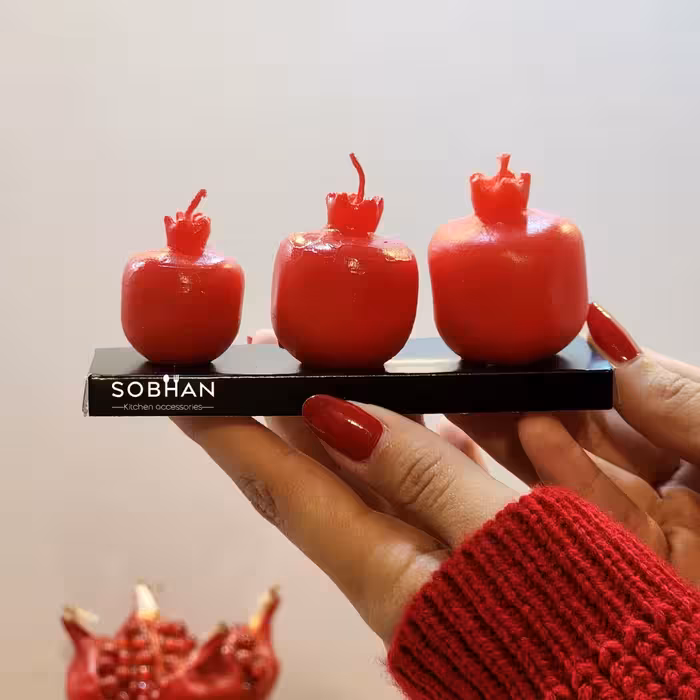 شمع سه عددی سه سایز انار