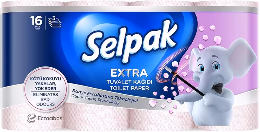 دستمال توالت سه لایه سلپک بسته 16 عددی با رایحه گل بهاری