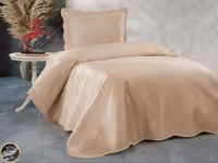 روتختی یک نفره مخمل برند Toyoترک (دو تکه - بژ)