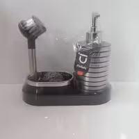 ست سه عددی جا مایع ،سیم ظرفشویی و فرچه به همراه پایه نگه دارنده