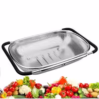 سبد سینک ظرفشویی استیل دسته کشویی مدل kit-1136